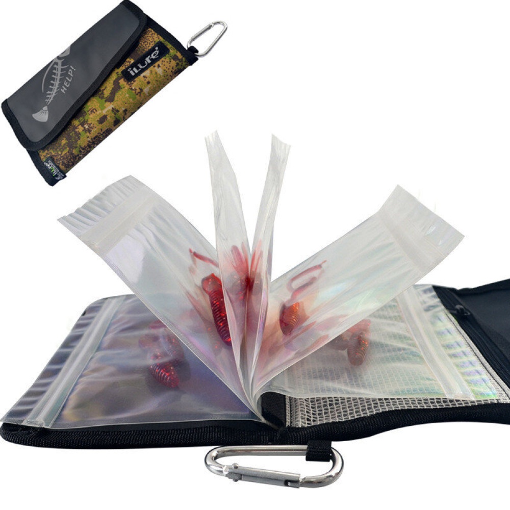 Multi Fishing Lure Bag PVC Fishing Bait Hook Storage Bag 6 Transparent Bag 2 Zipper Bag Fishing Tackle - #2