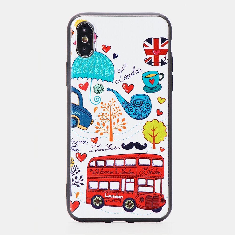 Colorful Bus Elephant Painting TPU Protective Case Back Cover for for iPhone 6 / 6S / 6 Plus / 6S Plus / 7 / 8 / 7 Plus / 8 Plus / X / XS / XR / XS M - Image 2