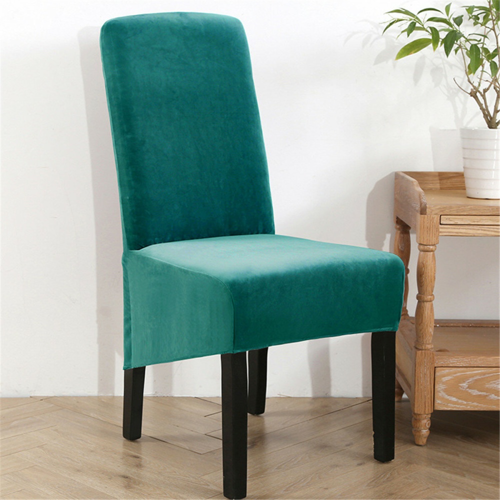 Dining Chair Cover Elastic Removable Chair Seat Protector Stretch Slipcover For Dining Room Wedding Banquet Party Kitchen Home Office - Orange