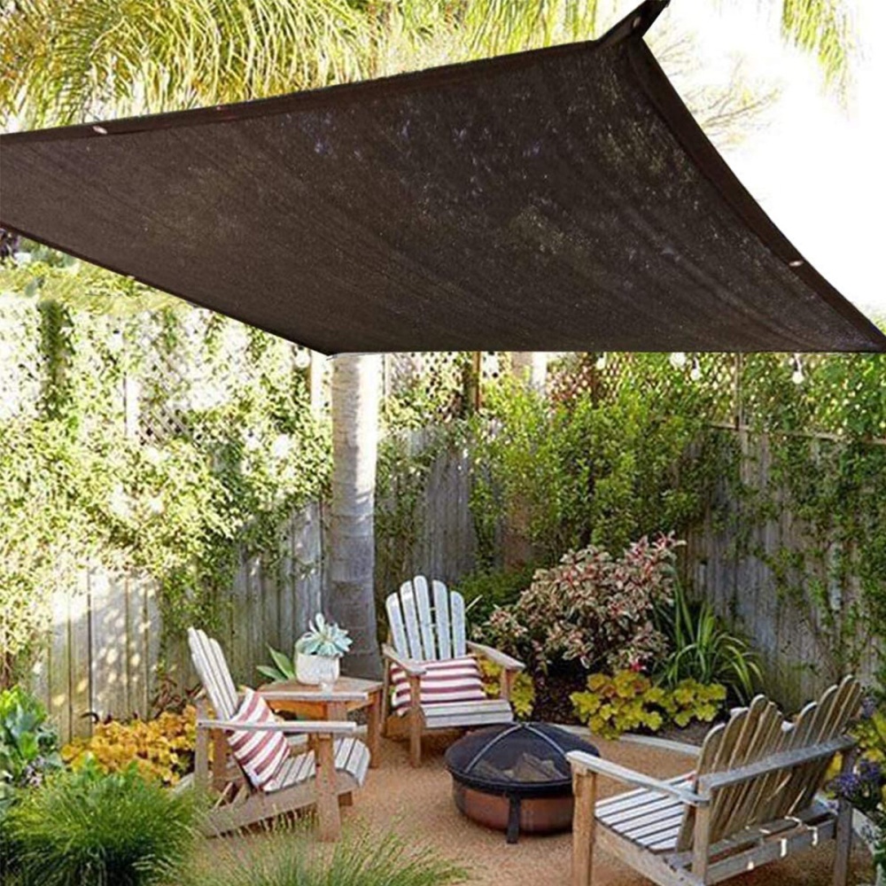 QINGCHENG Shade Net Sunscreen Balcony Garden Plant Flower Brown - 2*3m - Image 2