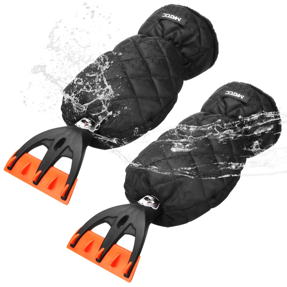 MATCC 2PCS Snow Shovel Set Windscreen Ice Scraper Gloves Waterproof and Warm Small Window Scraping Tool - Image 2