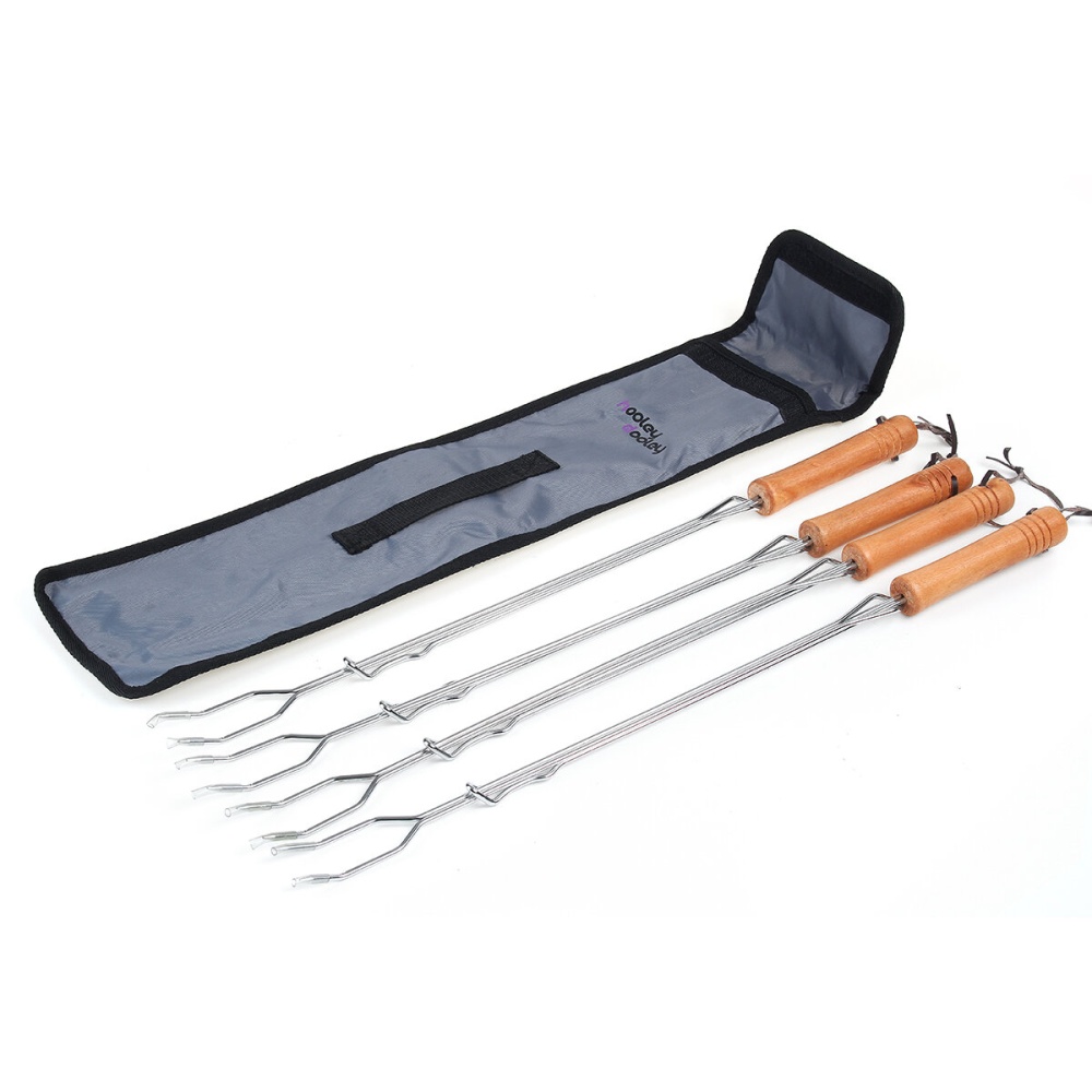 4pcs/set BBQ Stainless Steel Telescopic Barbecue Forks Outdoor Barbecue Tools - Image 2