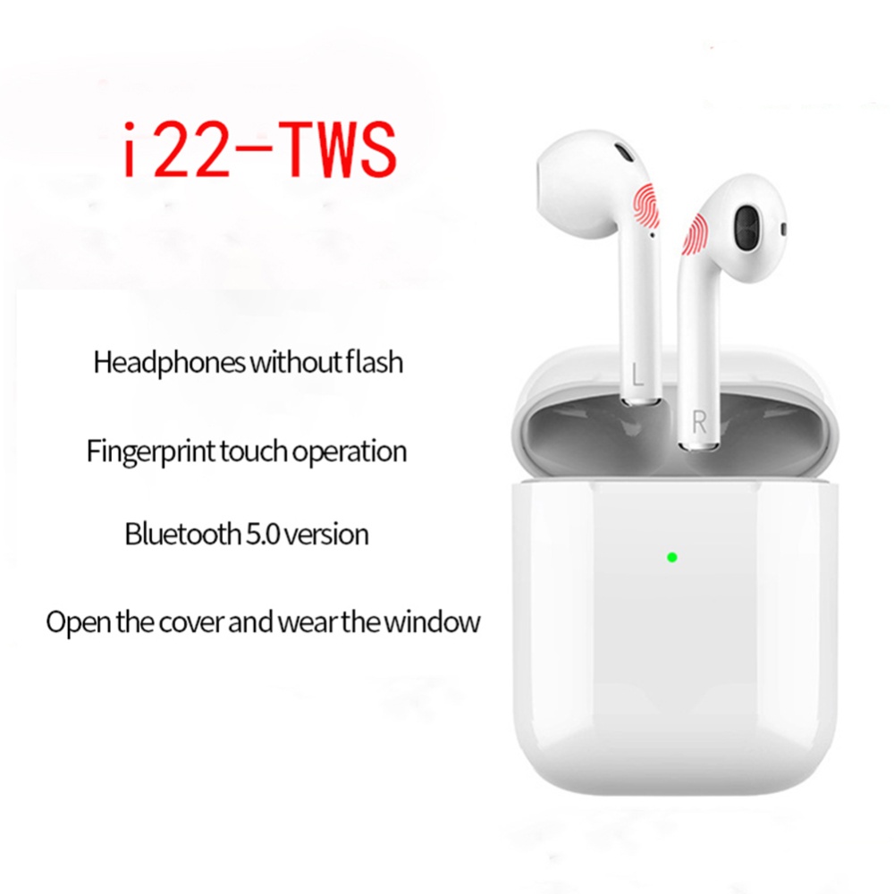 i22 i23 TWS Wireless Earphone Bluetooth 5.0 Headset 1:1 with Charging Case Earbuds for Mobile Phone