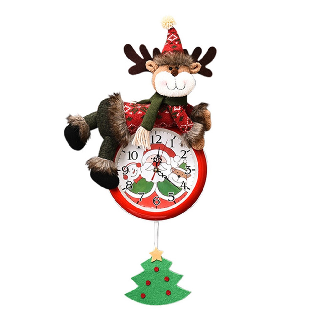 2020  Wall Hanging Clock New Fashion Battery Powered Needle Clocks Xmas for Home Party Pendant Decor - C - Image 2