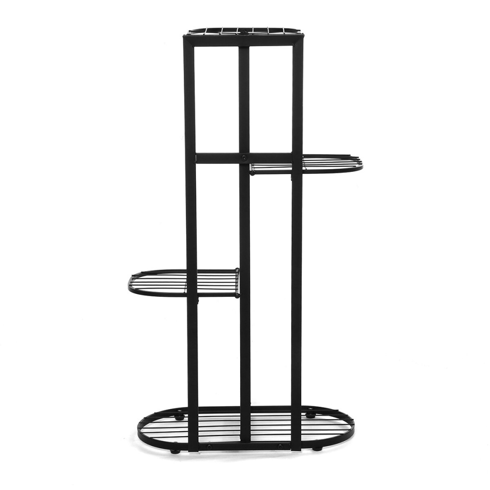 5 Tier Tall Plant Stand Rack Multiple Flower Pot Holder Shelf For Indoor Outdoor - Black - Image 2