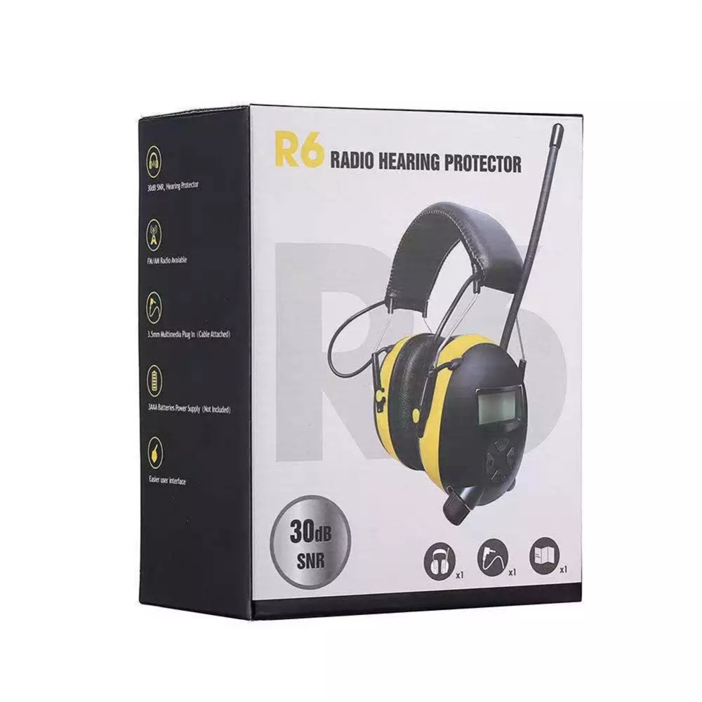 Electronic Noise Reduction Earmuffs Hearing Protective Headset Digital Am / Fm Radio Stereo Adjustable Headband Ear Muffs - Image 4