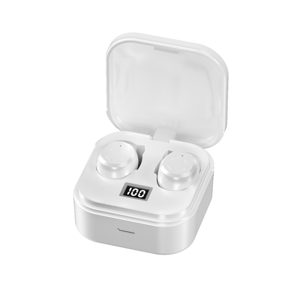 TG01 02 Mini Bluetooth-compatible 5.1 Wireless Headset Digital Display Tws Stereo In-ear Touch-control Earphone TG01mini white - Image 2