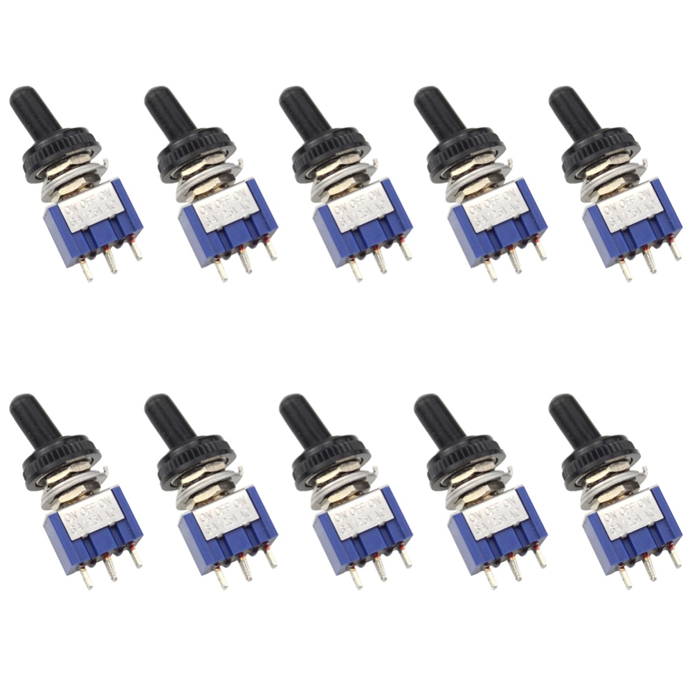 10 sets MTS-103 Toggle Switch with Waterproof Cap 3 Position Spdt On-off-on - Image 3