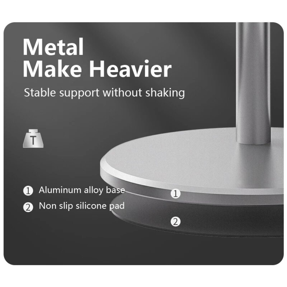 For Magsafe Phone Charger Holder Aluminium Alloy Bracket 360°Rotation For iPhone 12 Series Magnetic Wireless Fast Charging Stand - Black - Image 2