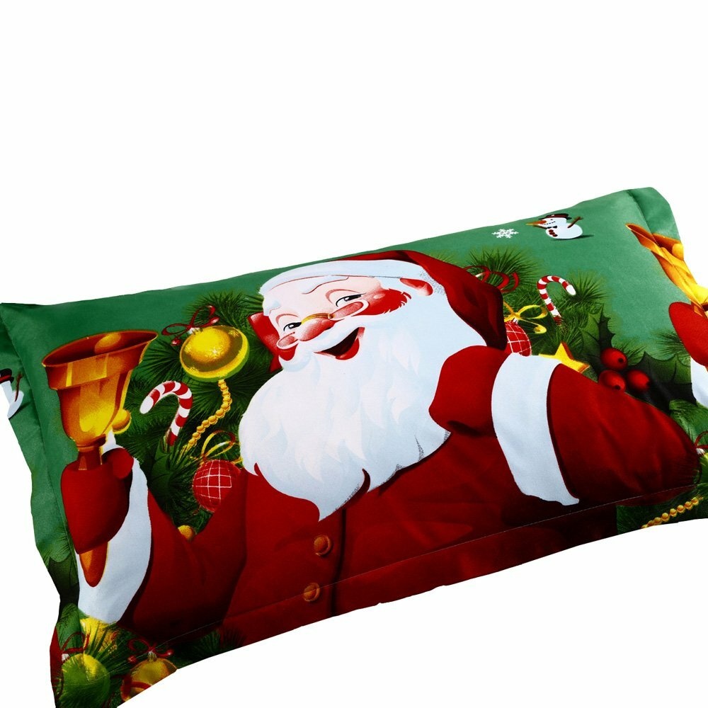 Santa Duvet Cover Bedding Set Pillowcase Sheet Quilt Covers Bedclothes for Bedroom Decor - Queen Size - Image 2