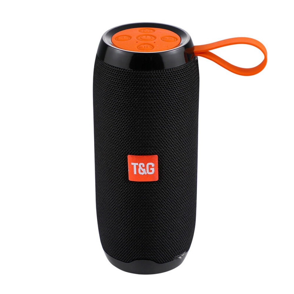 TG106 Portable bluetooth Speaker Outdoor Wireless Bass Column Waterproof Speaker Support FM Radio MP3 TF Card Soundbar Subwoofer - Black - Image 2