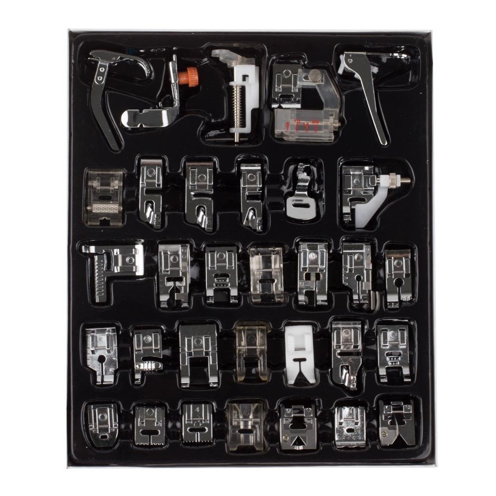 32pcs Domestic Sewing Machine Presser Foot Feet Kit Set With Box For Brother Singer Janom - Image 2