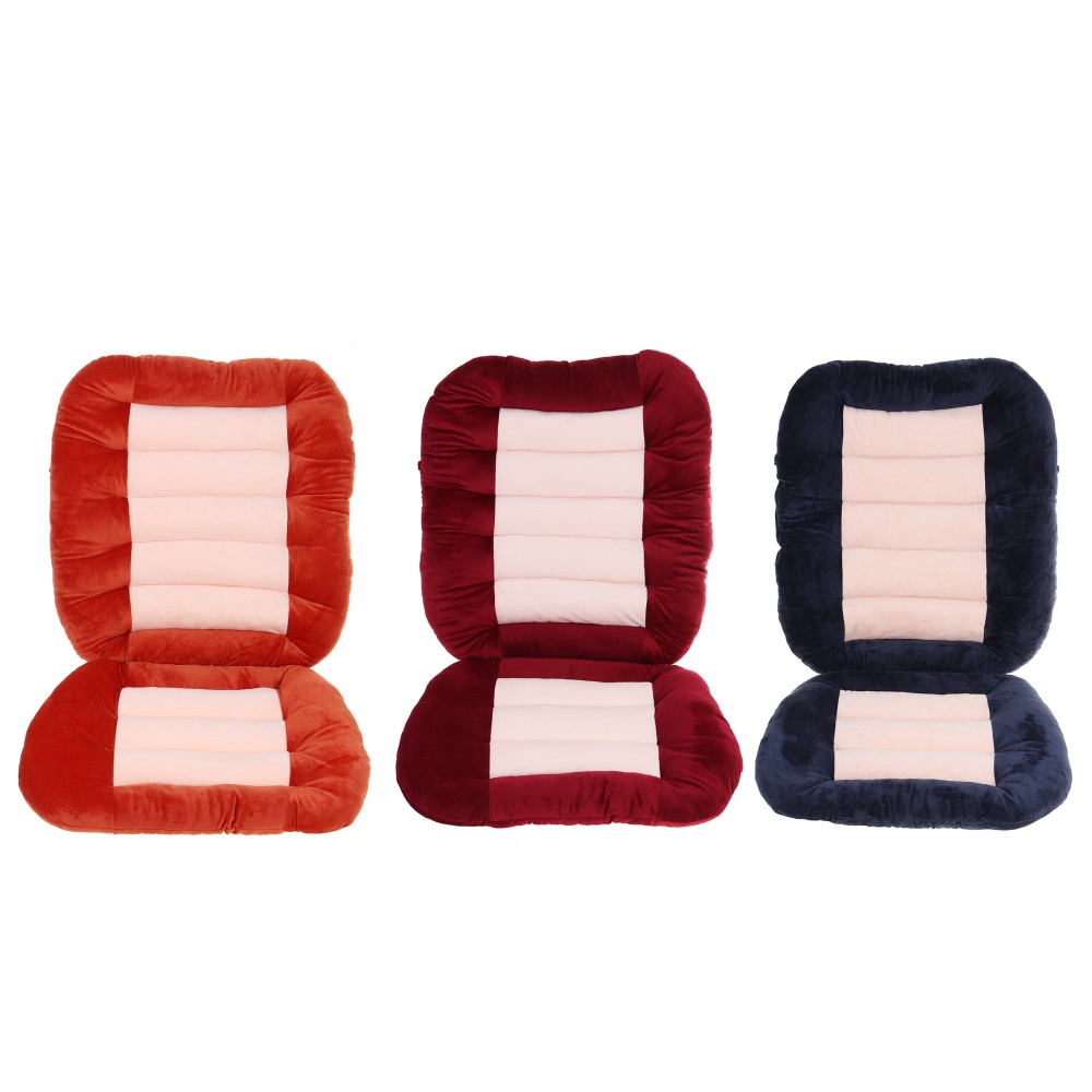 Foldable Dining Garden Patio Office Soft Antiskid Chair Seat Back Pads Cushion for Home Supplies - Red - Image 2