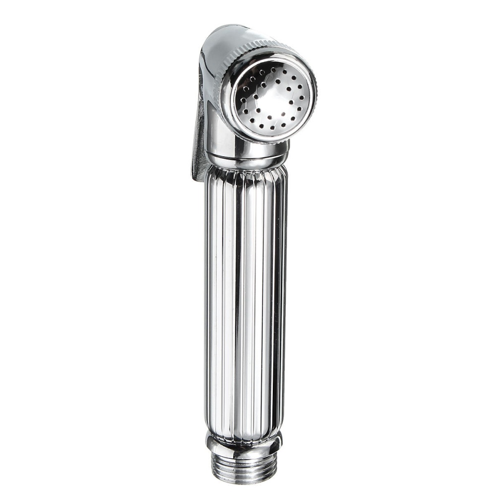 Brass Shattaf Douche Spray Bidet Toilet Shower Head Nozzle Holder Silver Bidet Cleaning Device - #2