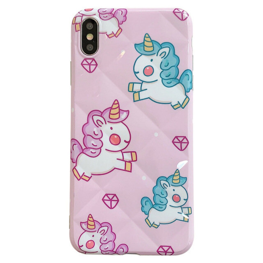 Fashion Cartoon Unicorn Pattern Shockproof Protective Case Back Cover for iPhone 7 / 8 - Pink - Image 2