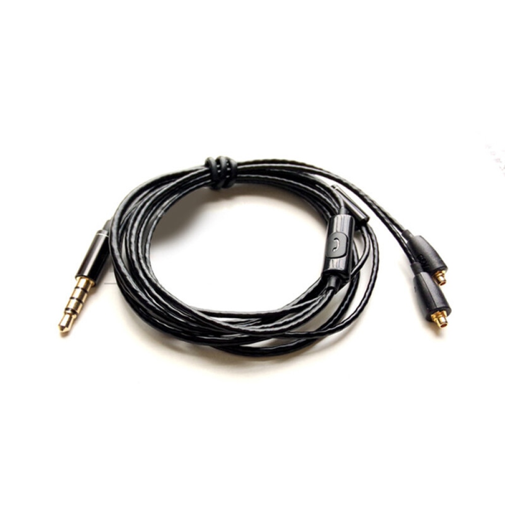 Tingo Cables Black E80 Pin Earphone Cable 3.5mm Jack Wire with Micrphone - Black - Image 2