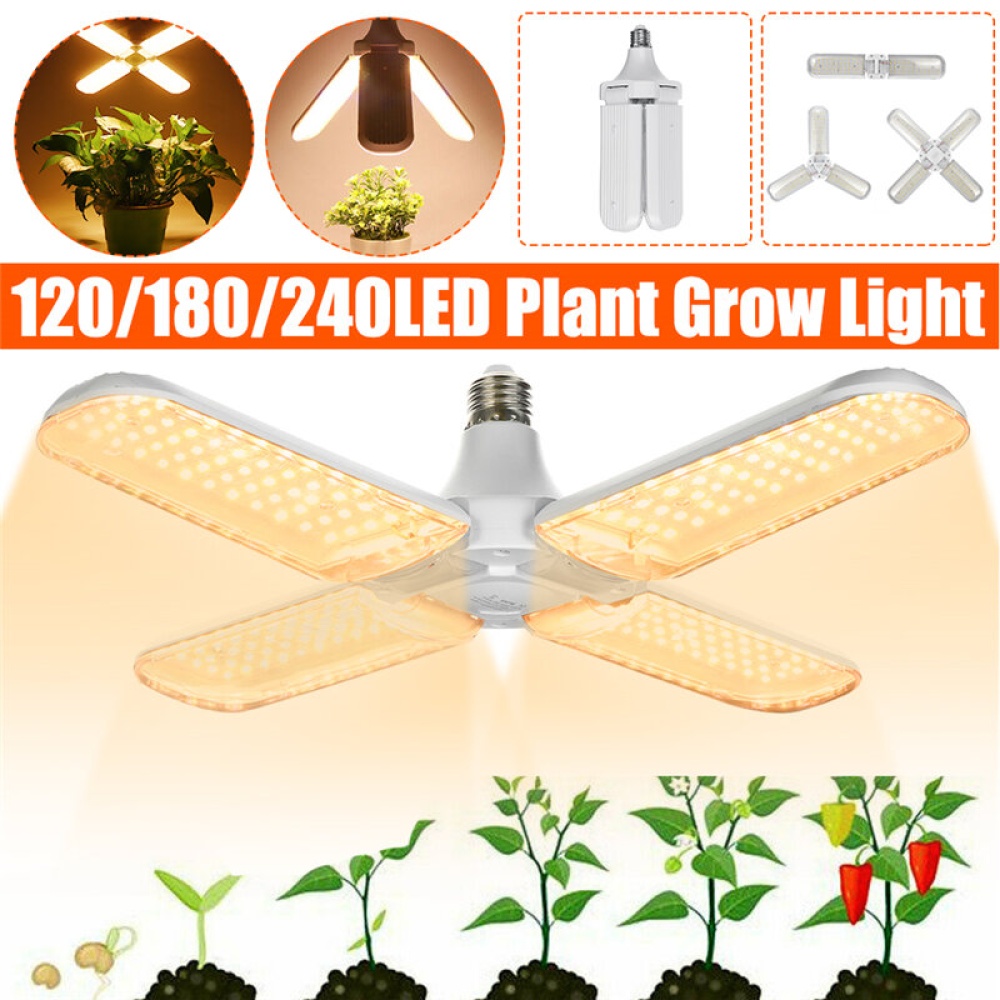 120/180/240LED Grow Light E27 Full Spectrum Growing Hydroponic Garage Lamp Bulb for Plant Vegetable AC85-265V - 120LED - Image 2