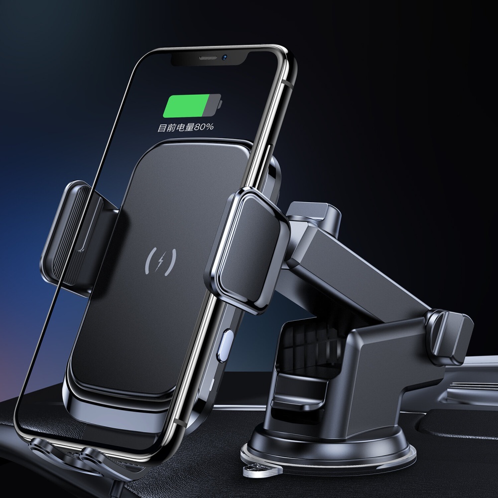 Qi Car Wireless Charger 15W Auto Clamping Wireless Charging Vent Car Phone Holder for POCO X3 NFC for Samsung Galaxy Note S20 ultra for iPhone 11 - Image 2