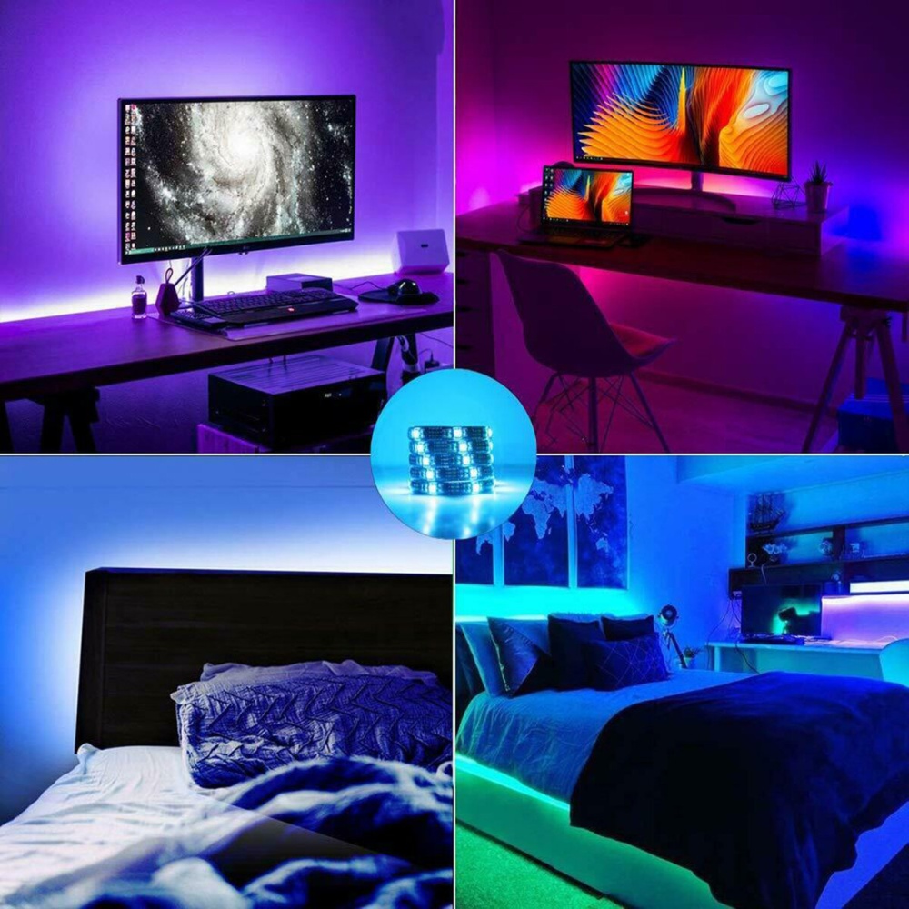 5M/10M Bluetooth 3528 SMD RGB 600 LED Strip Light String Tape w/ 40Key IR Remote  Decorations Clearance  Lights - 10M - Image 2