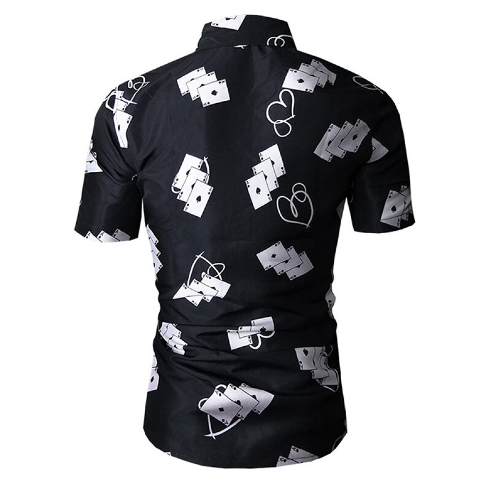 3D Pokers Printing Designer Shirts - XL Black - Image 2