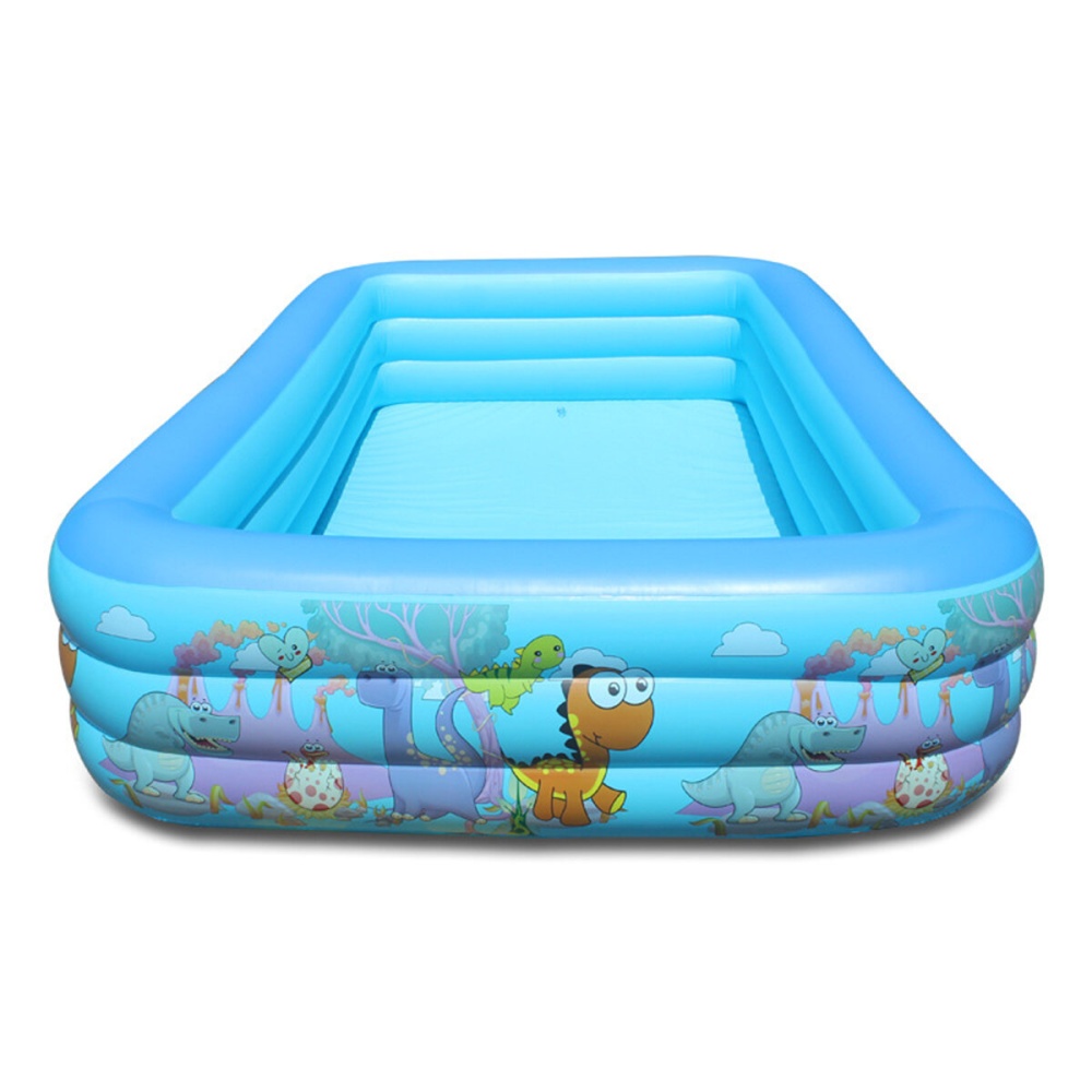 305x180x55cm Inflatable Swimming Pool Children Adults 3Layers Bathing Tub Home Outdoor Summer Water Sport Equipment - Blue - Image 2