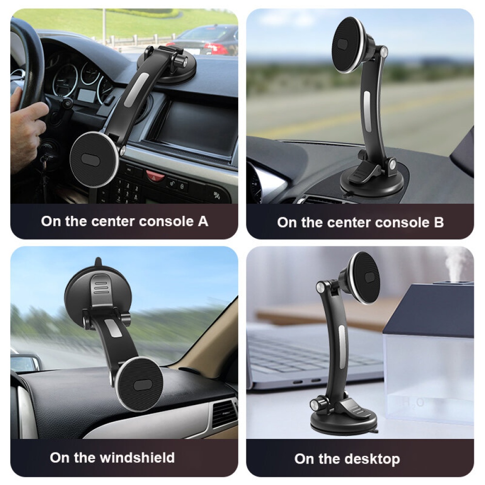 Magnetic 360° Rotation Flexible Adjustable Arm Car Suction Cup Dashboard Mobile Phone Holder Stand Bracket for iPhone 13 POCO X3 F3 - 001 - Image 2