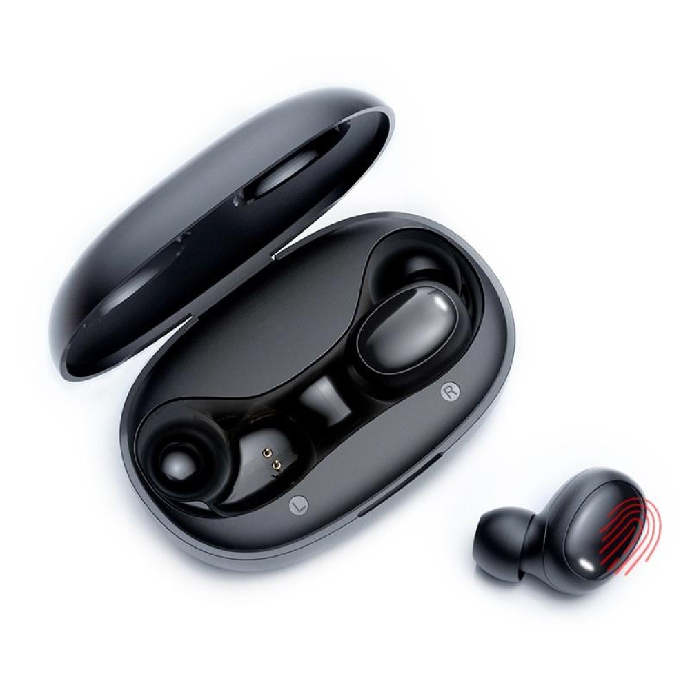 Havit I95 TWS Wireless bluetooth 5.0 Earphone Smart Touch Graphene Dynamic Driver Bass Headphone with Mic - Black - Image 2