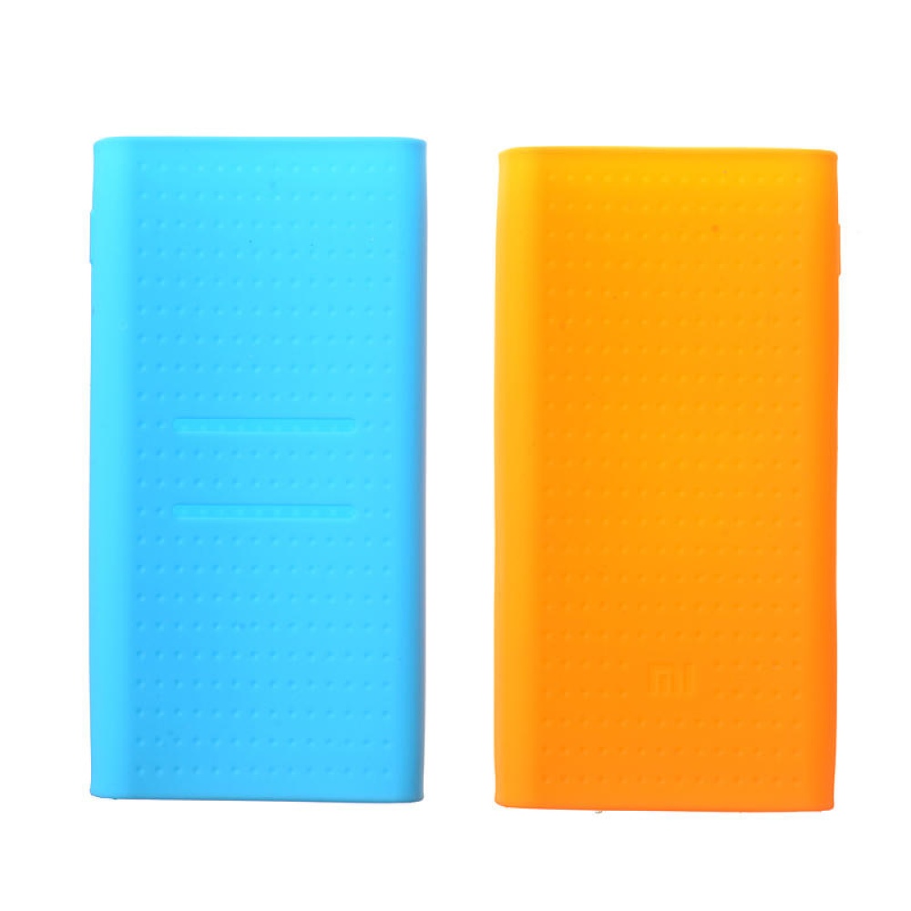 Silicone Protective Back Cover Case For Xiaomi Power Bank 2 20000mAh Non-original - Orange - Image 2