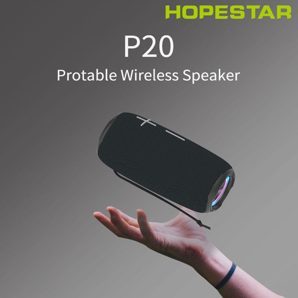 HOPESTAR P20 bluetooth Speaker Super Bass Soudbar FM Radio TF Card Mobile Power 2400mAh Hands-free IPX6 Waterproof Outdoor Portable Wireless Speaker - Image 2