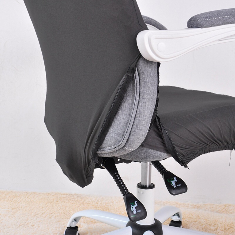 Office Chair Cover Universal Stretch Desk Chair Cover Computer Chair Slipcovers Non Slip Thick Gaming Chair Covers - Camel - Image 2