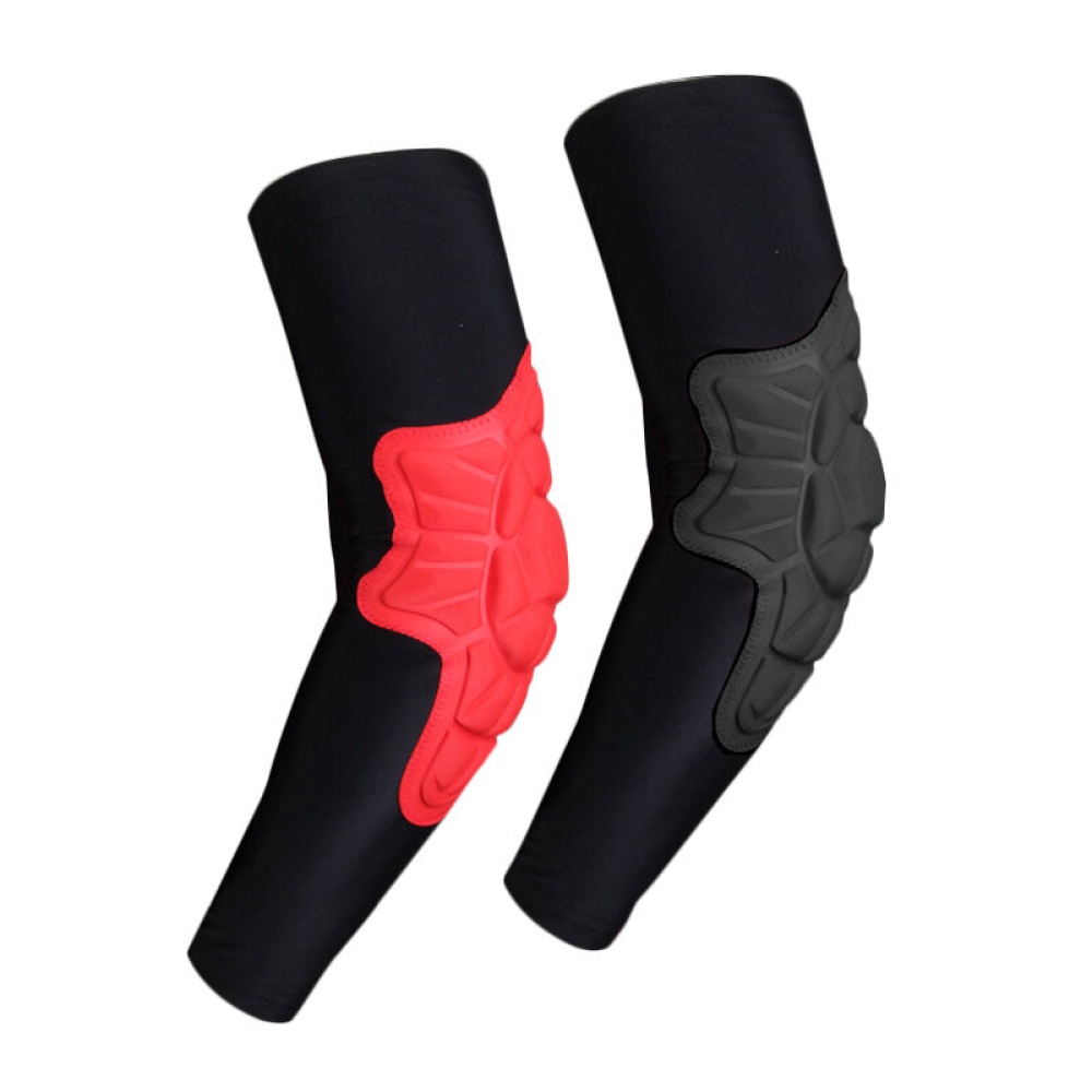 KALOAD Polyester Fiber Elbow Sleeve Guards Fitness Protective Pads Anti Collision Elbow Support Arm Guard - Red M