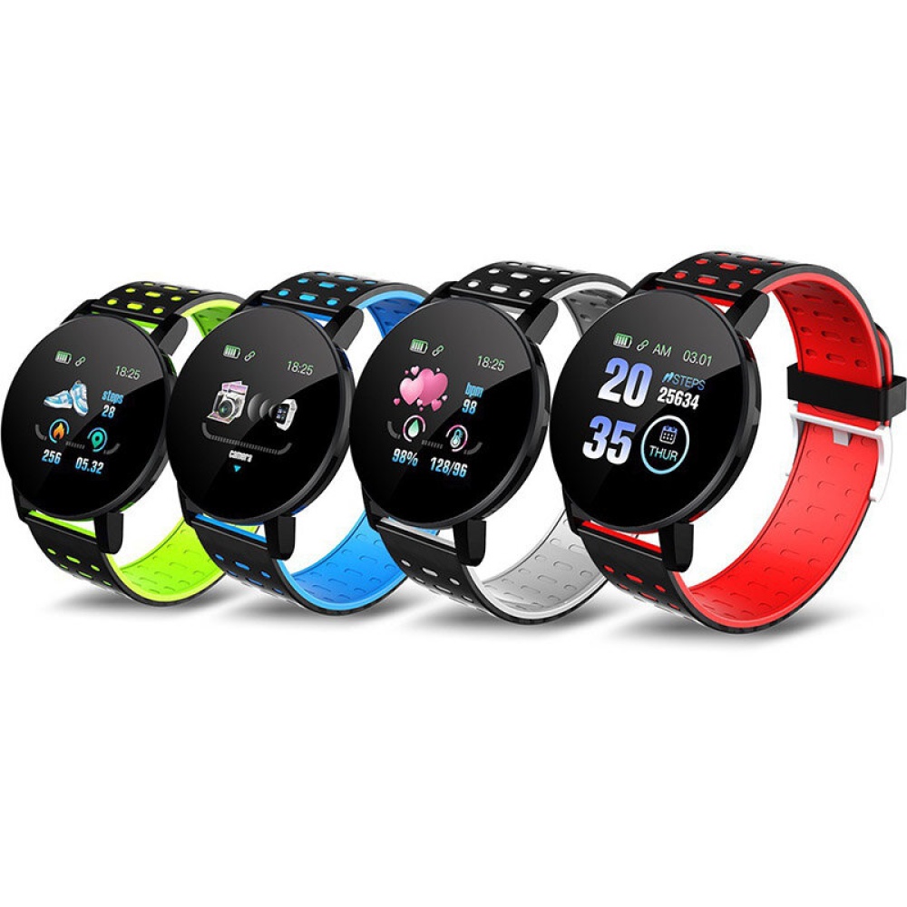 XANES® 119Plus 1.3in Color Touch Screen Heart Rate Monitor Smart Watch IP67 Waterproof Remote Camera Multiple Sports Modes Bracelet Fitness Tracker - - Image 2