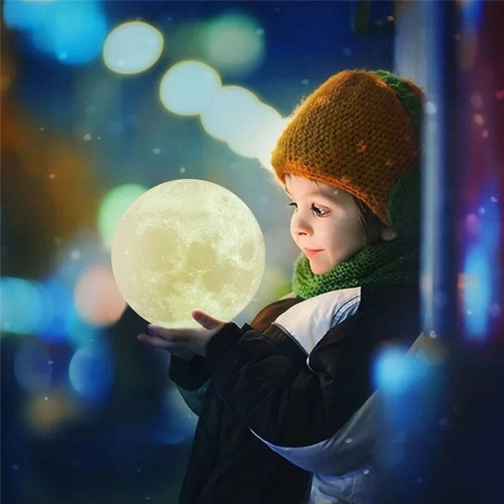 16 Colors/7 Colors 3D LED Touch Switch/ Remote Control Moon Lamp Night - C - Image 2