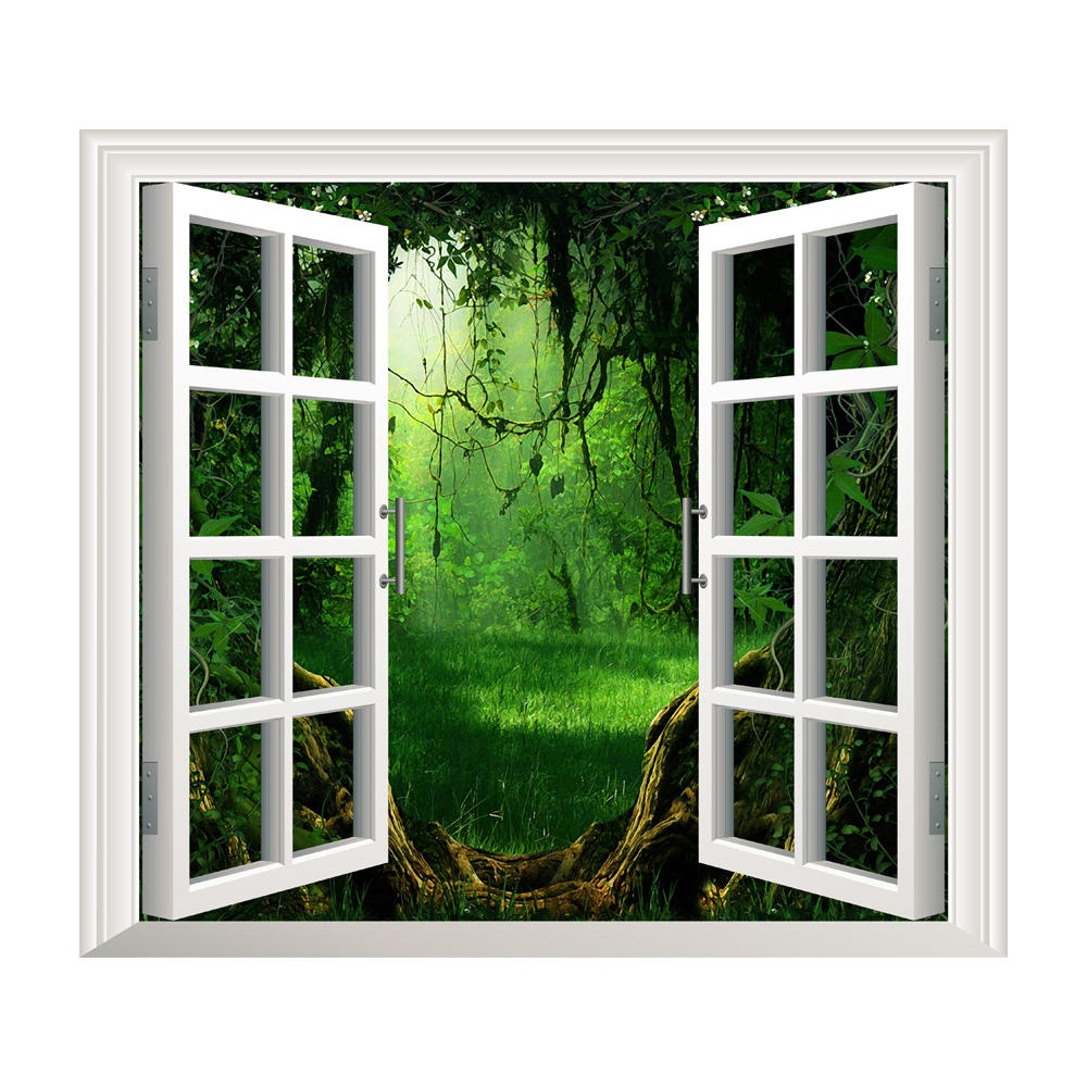 Deep Forest PAG 3D Artificial Window View 3D Wall Decals Room Stickers Home Wall Decor Gift - Image 2