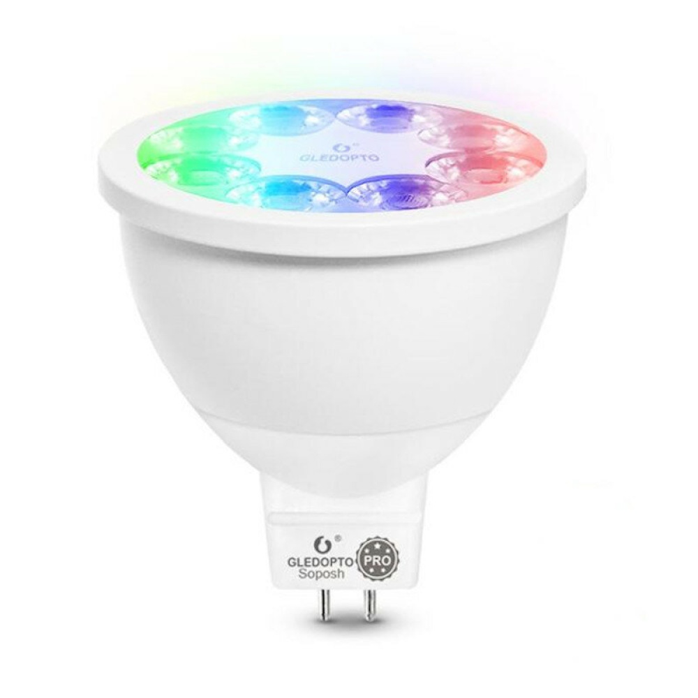 GLEDOPTO Smart ZigBe 3.0 4W RGBCCT MR16 Spotlight Pro Bulb 25 Degree Beam Angle Work with Alexa Plus APP/Voice/RF Control