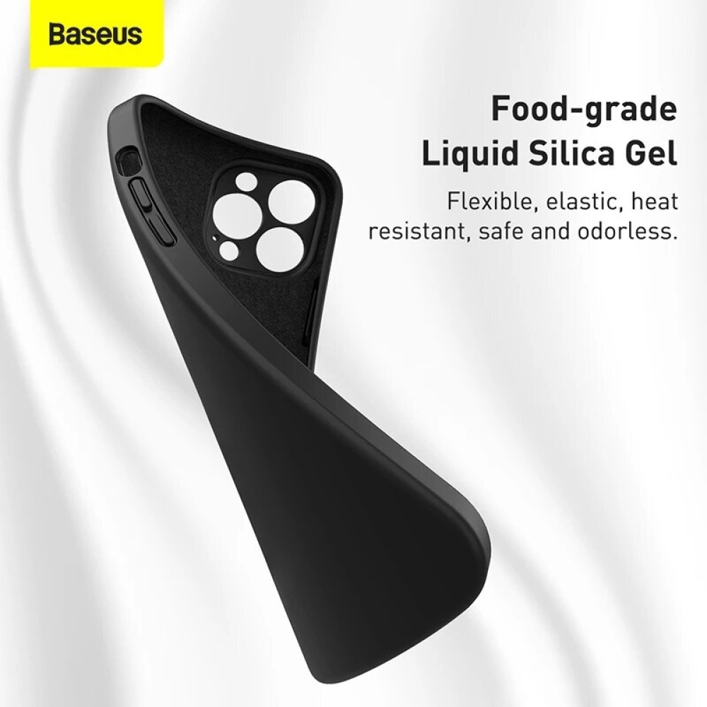 Baseus for iPhone 13/ 13 Pro/ 13 Pro Max Case Ultra-Thin Lens Protector Non-Yellow Anti-Fingerprint Shockproof Soft Liquid Silicone Protective Case B - Image 2