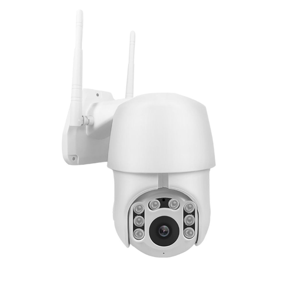 IP Camera WiFi HD 1080P Wireless Speed Dome CCTV IR Outdoor Security Camara Exterior white_No power