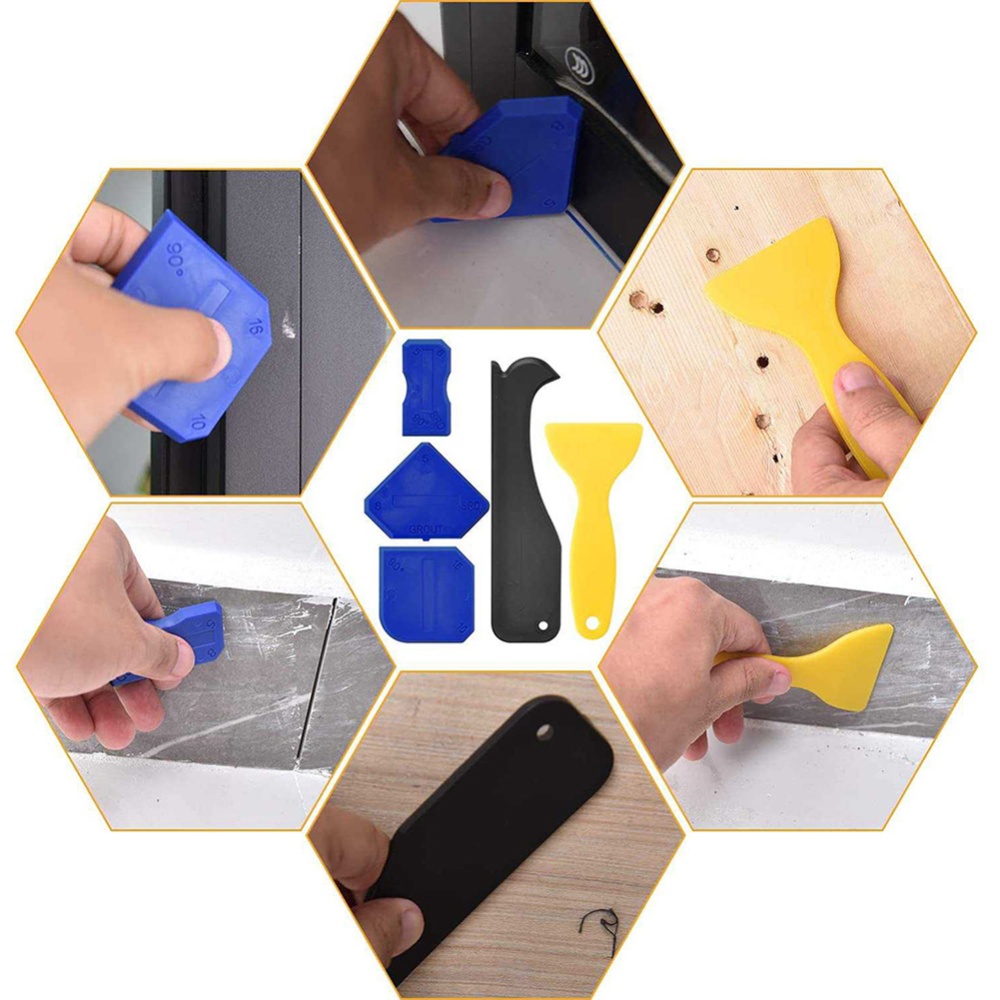 8pcs Caulking Tool Kit Caulk Caps Sealant Finishing For Bathroom Kitchen Floor Sealing 8-piece set - Image 3