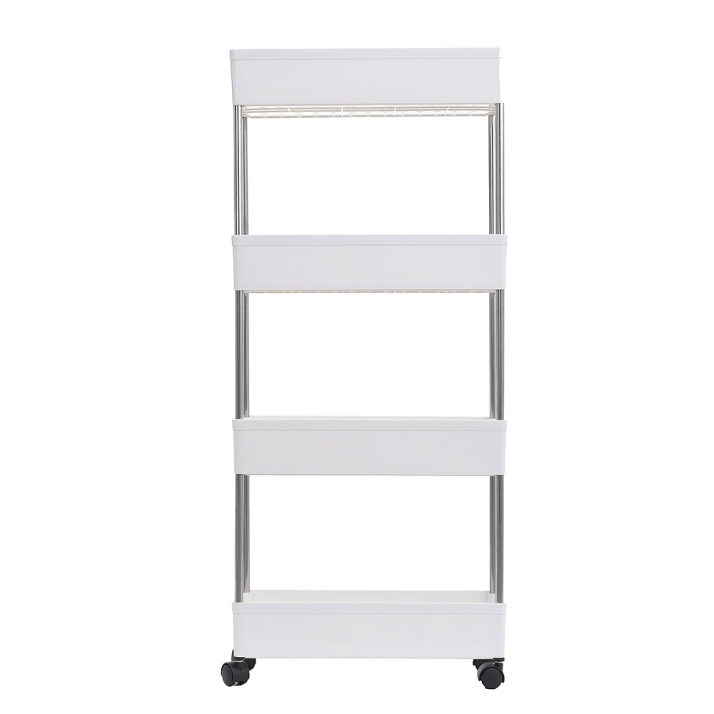 2/3/4 Layers Storage Rack Fridge Side Shelf Organizer Slim Space Saving Kitchen - 3 Layers - Image 2