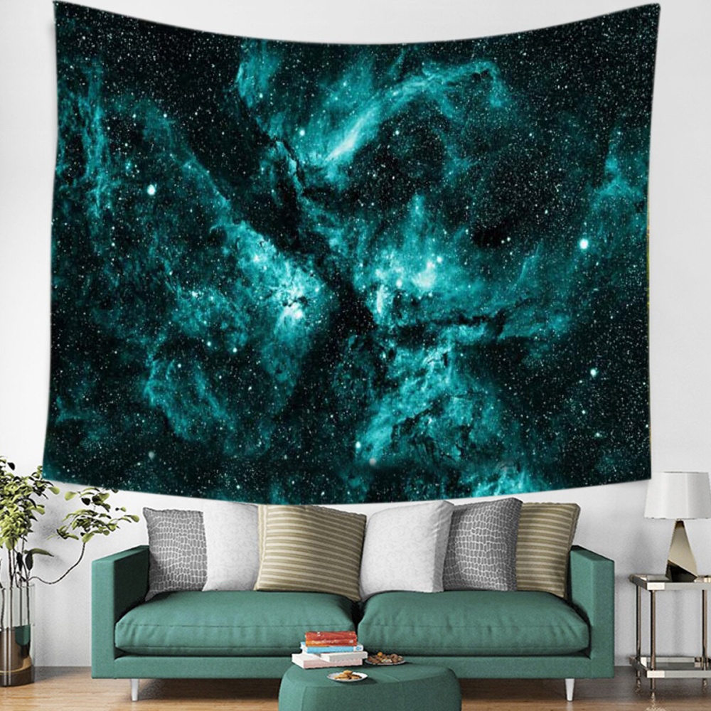 3D Print Tapestry Wall Hanging Green Magic Galaxy Decorative Wall Carpet Bed Sheet Magic Galaxy Home Decor - 150*100cm - Image 2