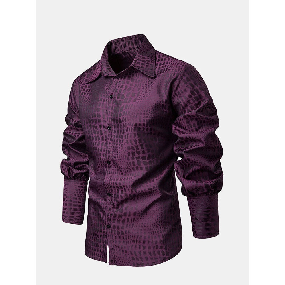 Medieval Riding Suit Turn Down Collar Button up Shirts for M - XL Black