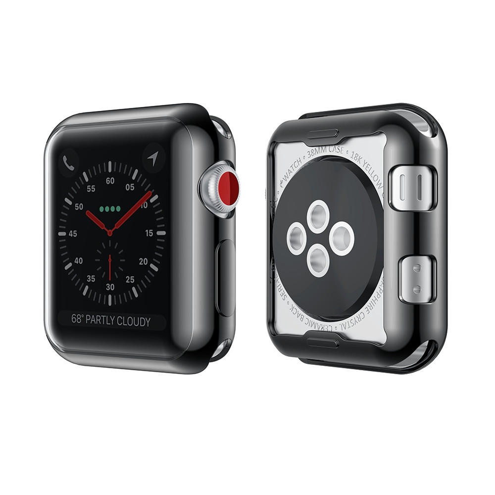 Plating TPU Watch Protective Case For Apple Watch Series 3 38mm/42mm - 42mm Black - Image 2