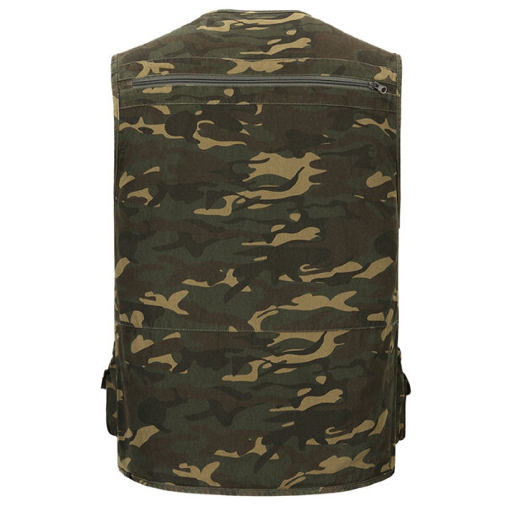 Cheap Mens Multifunctional Camouflage Pattern Quick Dry Outdooors Fishing Vest - XL Camouflage - Image 2