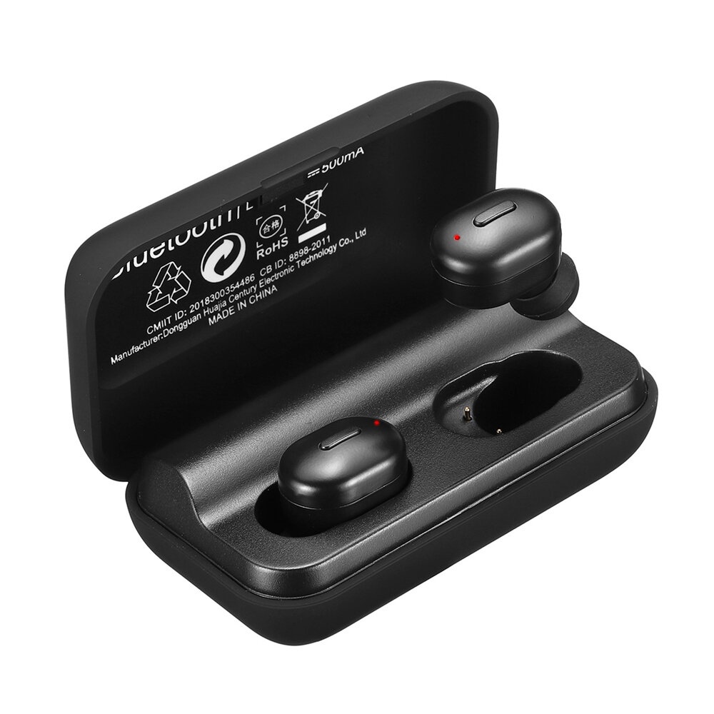 TWS bluetooth 5.0 Wireless 2600mAh Power Bank Stereo Waterproof Spors Earphone With Mic for Smartphones - Gray - Image 2