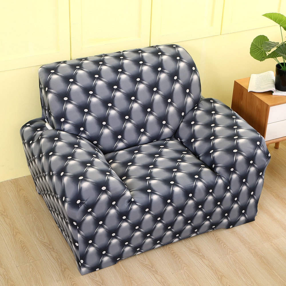 1/2/3 Seaters Elastic Sofa Cover Spandex Chair Seat Protector Couch Case Stretch Slipcover Home Office Furniture Decorations - Grey 1 Seater - Image 2