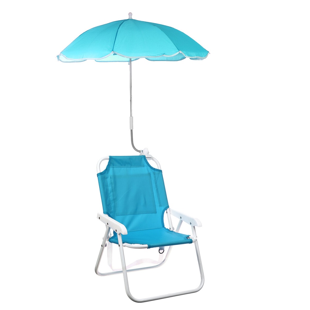 Outdoor Child Beach Chair Folding Chair with Umbrella and behind pocket - Type A - Image 2