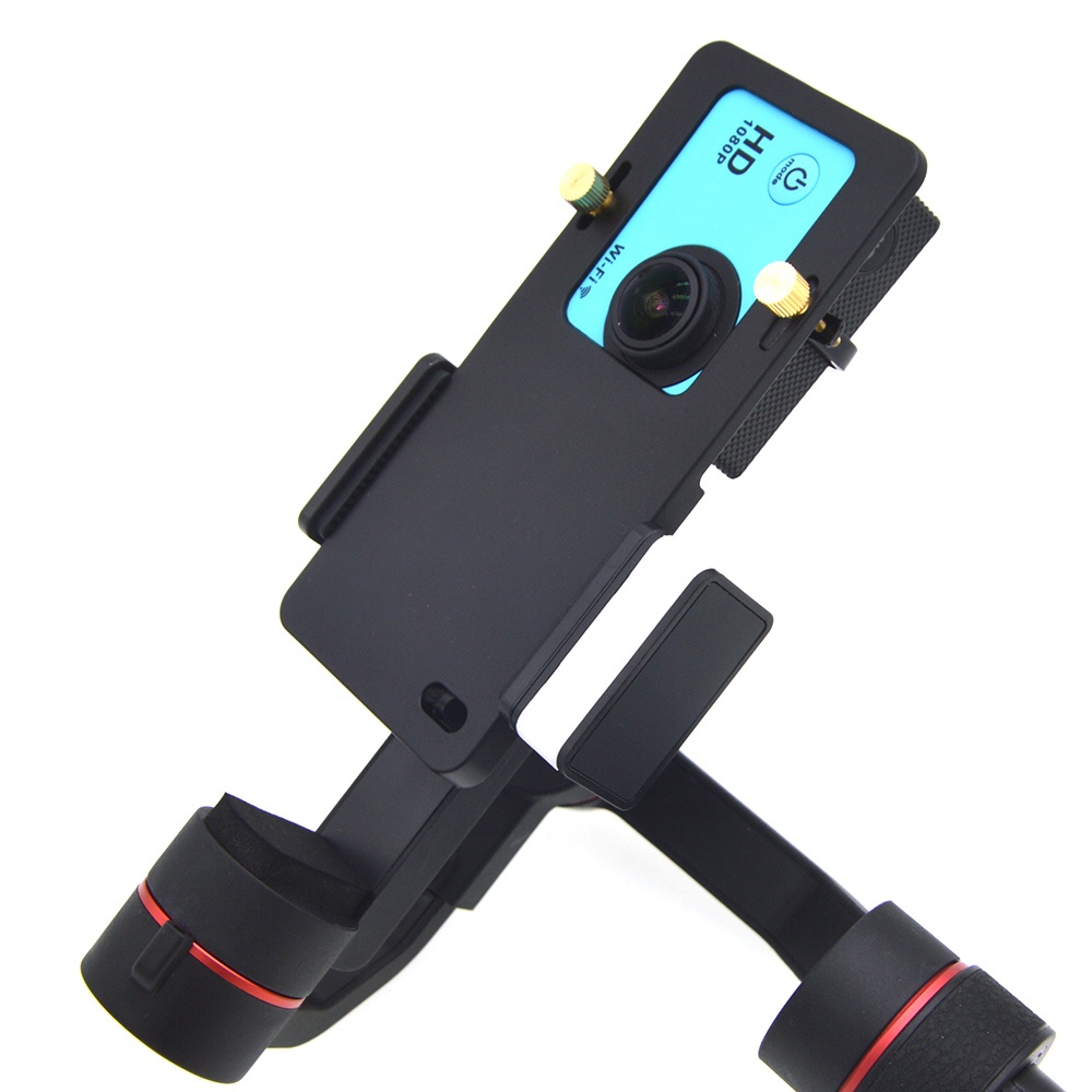 Universal Mount Plate Adapter Handheld Gimbal Stabilizer for Gopro Hero 6/5 black