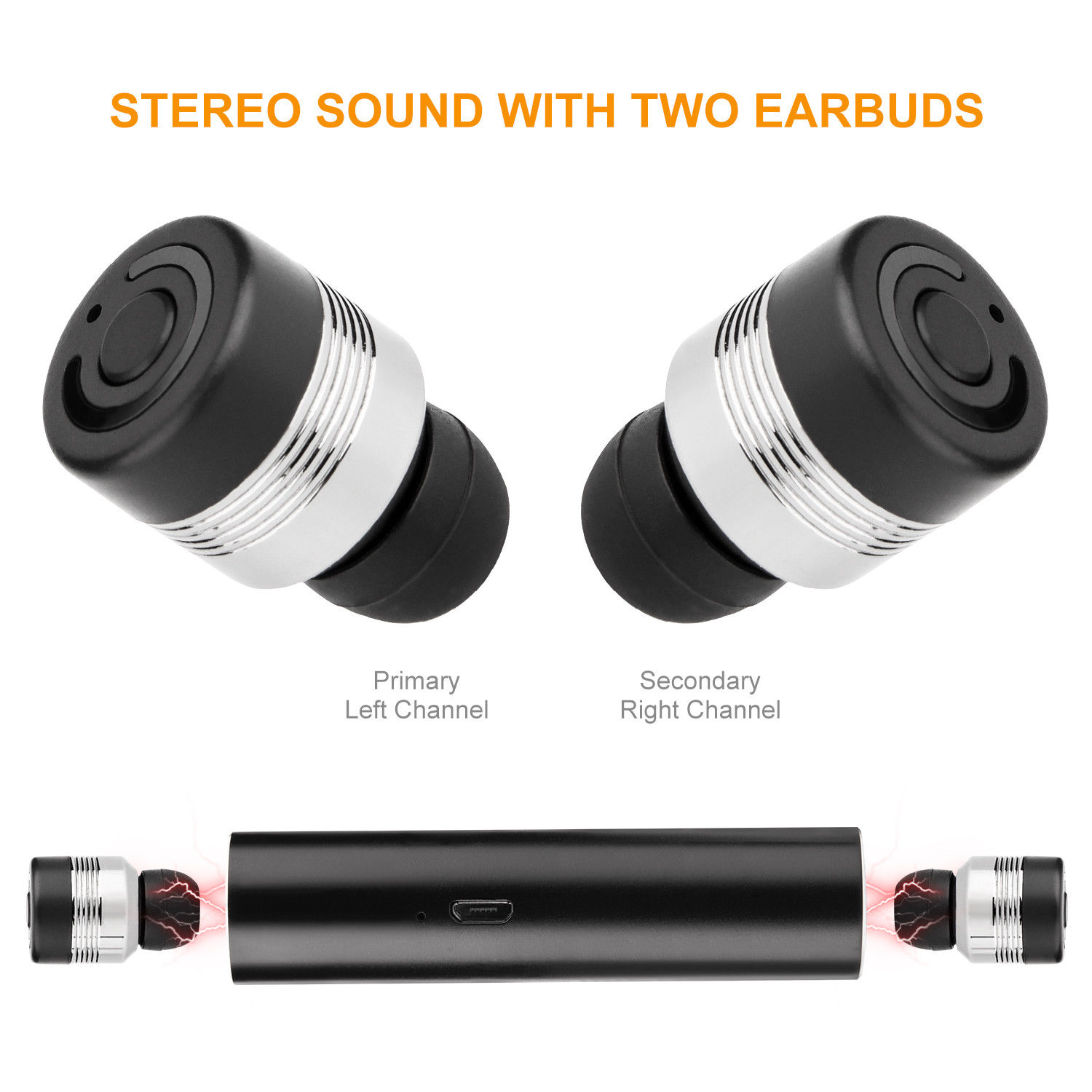 Casque Bluetooth sans fil TWS Noir