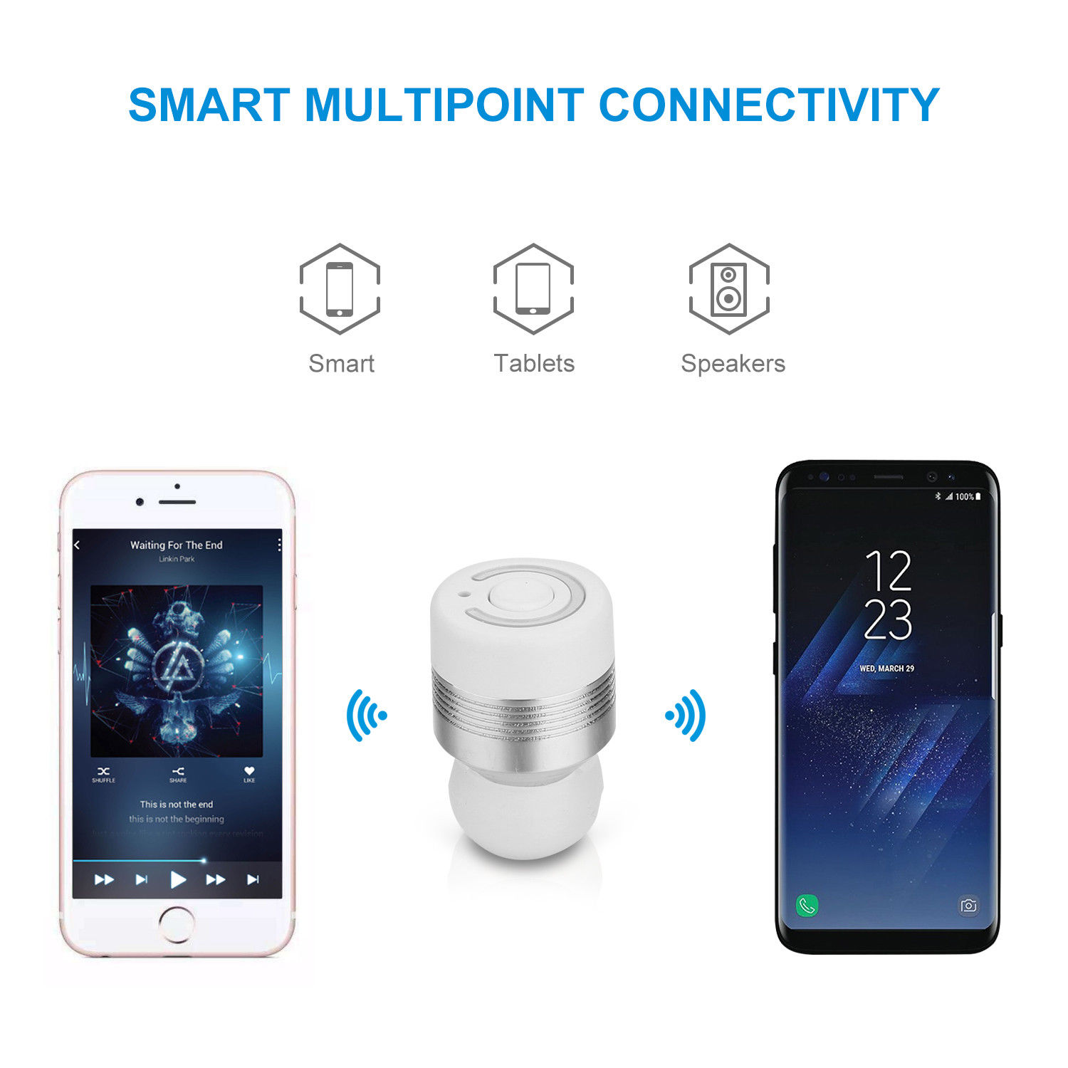 Casque Bluetooth sans fil TWS Noir - Image 3