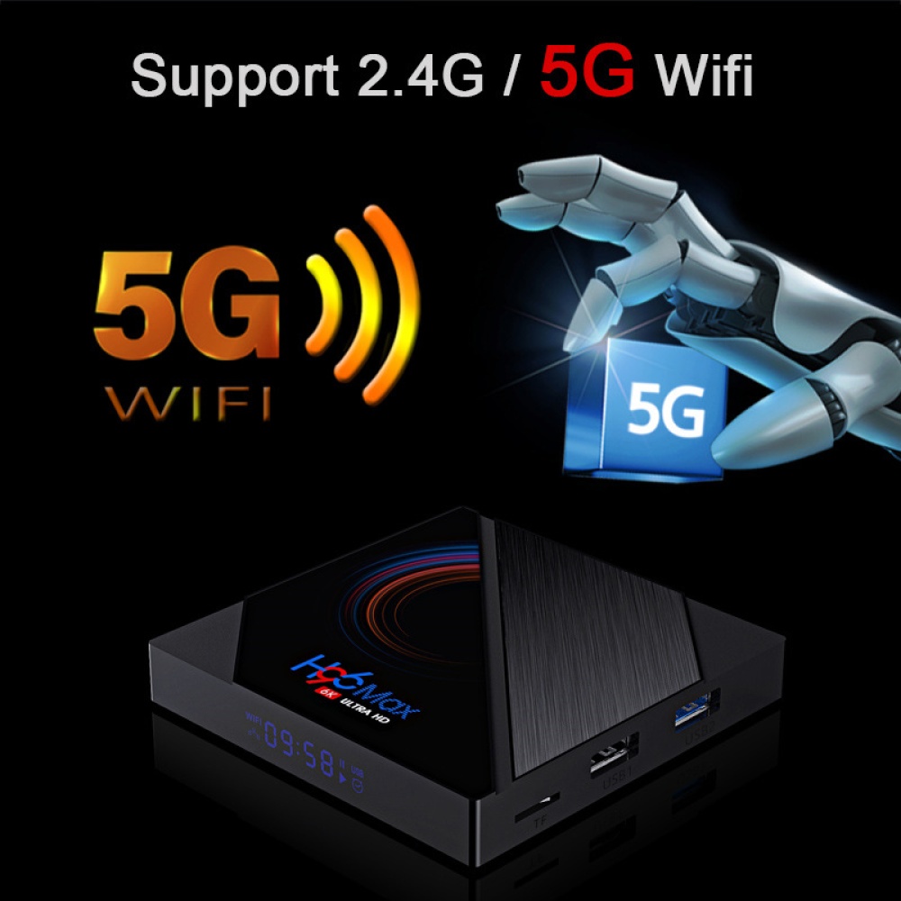 H96 Max H616 Top Box Dual-band Wifi Android 10.0 TV 4+32g 4+32G_European plug - Image 4